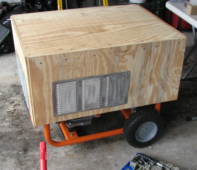 DIY rainproof generator shed