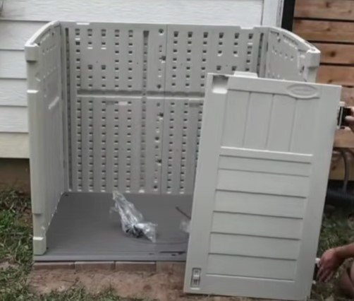 plastic diy generator shed for outdoor use