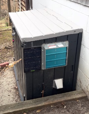 simple outdoor wooden generator enclosure